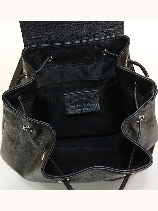 Leather Women's Bag Backpack Black