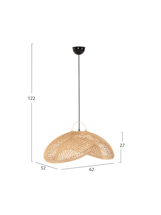 HomeMarkt Κρεμαστό Φωτιστικό Μπεζ με Ντουί E27 62x52x27εκ.
