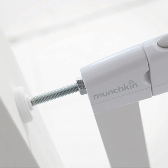 Munchkin Easy Lock Klappbar Sicherheitstür Einfache Installation aus Metall in Weiß Farbe 73x73cm 1Stück