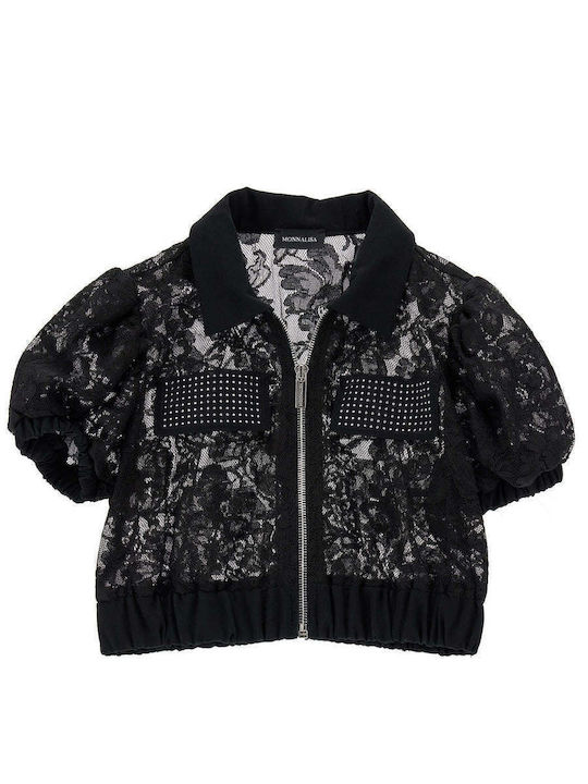 Kinderstrickjacke Schwarz