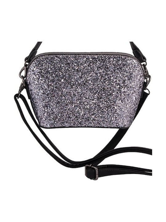 Damentasche Schultertasche Silber