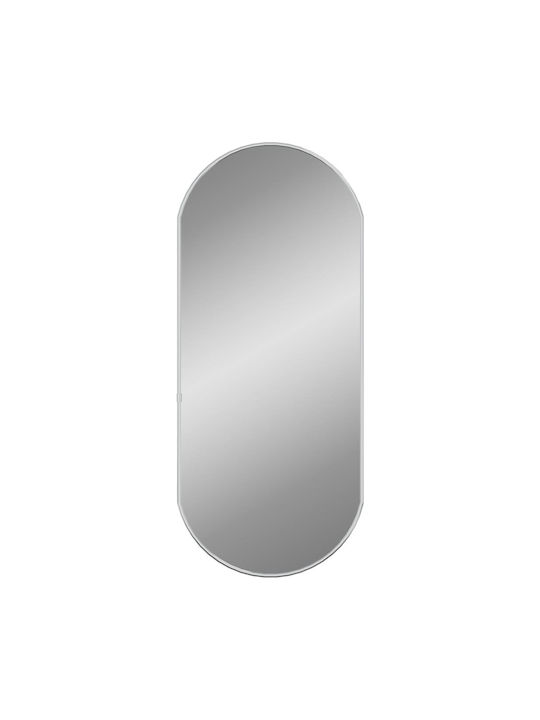 vidaXL Wall Mirror Oval with Silver Glass Frame 1pcs