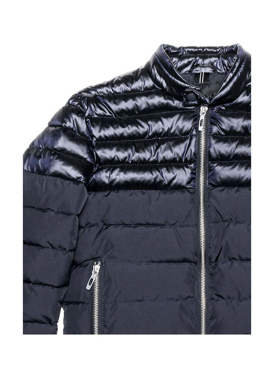 Antony Morato Boys Quilted Coat Blue with Lining & Ηood