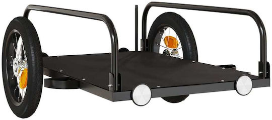 Vidaxl Black Bicycle Trailer 122 X 53 X 31 Cm Iron