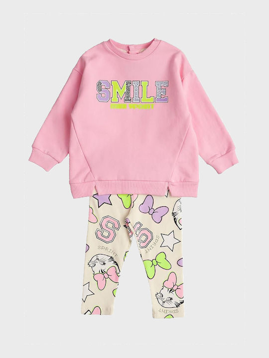 Sprint Kinder Set mit Leggings Winter 2Stück Rosa