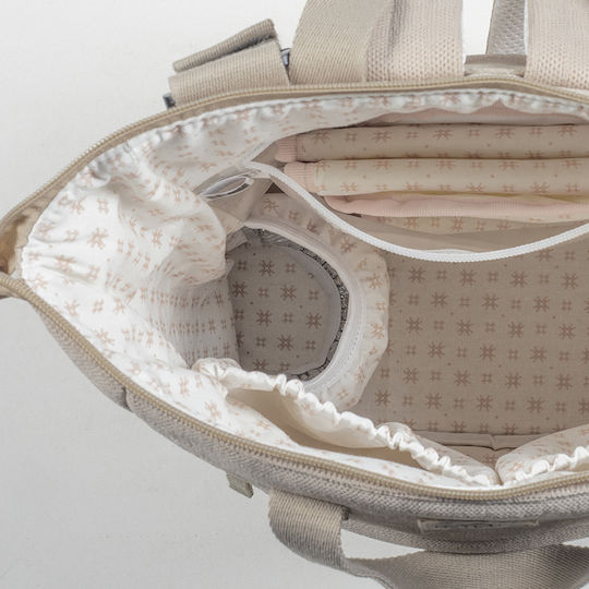Walking Mum Backpack Diaper Bag Eco Mum Apricot 28x12x37cm
