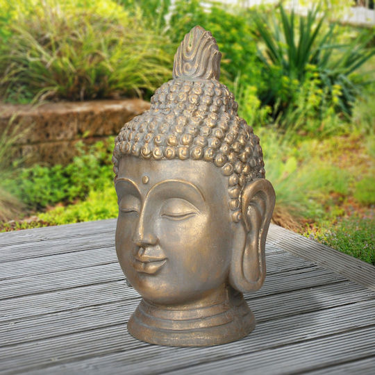 ECD Germany Dekorativer Buddha aus Stein 42x38x74.5cm 1Stück ECD Germany Dekorativer Buddha aus Stein 42x38x74.5cm 1Stück