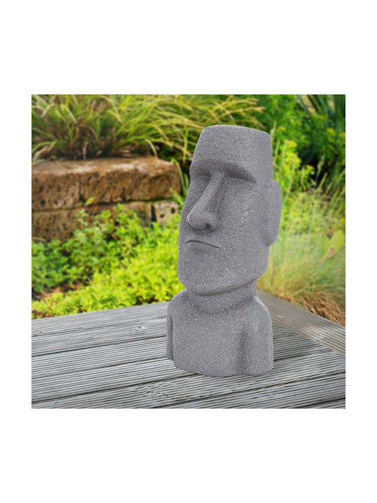 ECD Germany Dekorative Figur aus Stein Moai Rapa Nui Head 26.5x19x53.5cm 1Stück