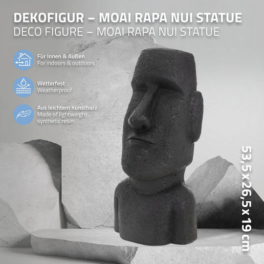 ECD Germany Διακοσμητική Προτομή από Πέτρα Moai Rapa Nuil 26.5x19x53.5cm