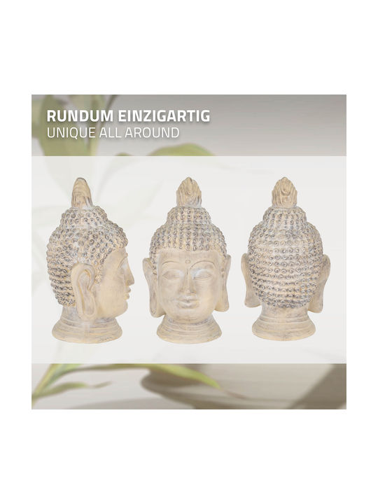 ECD Germany Dekorativer Buddha aus Stein 30x30x55cm 1Stück