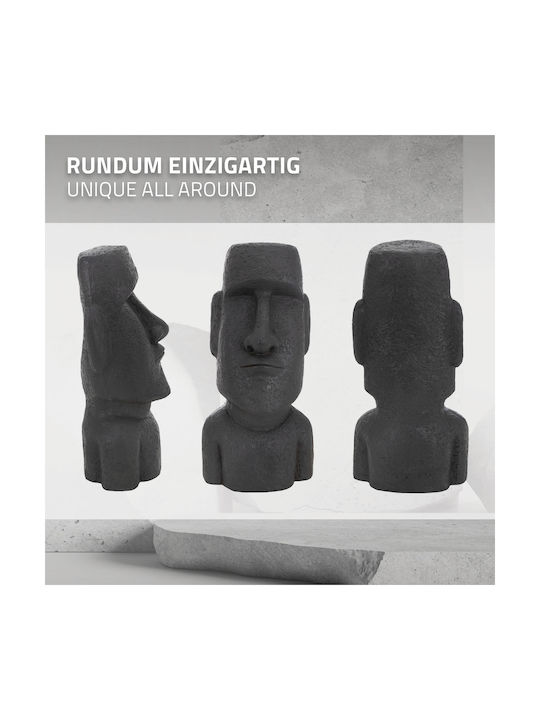 ECD Germany Dekorative Büste aus Stein Moai Rapa Nuil 26.5x19x53.5cm 1Stück