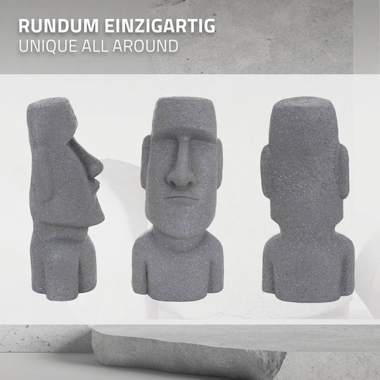 ECD Germany Decorative Figure made of Stone Moai Rapa Nui Head 26.5x19x53.5cm 1pcs