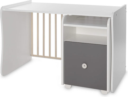 Lorelli Πολυμορφική Κούνια Trend Plus White/Stone Grey με Στρώμα & Συρτάρι