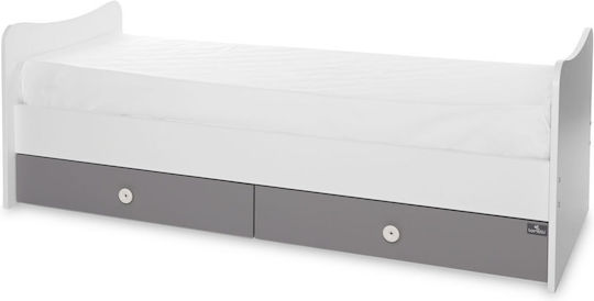 Lorelli Πολυμορφική Κούνια Trend Plus White/Stone Grey με Στρώμα & Συρτάρι