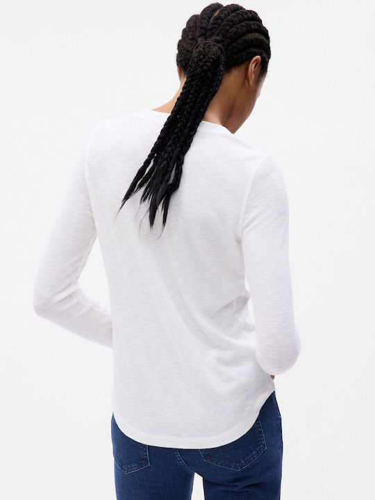 GAP Damen Sportliches Bluse Weiß