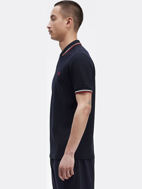 Fred Perry Polo T-shirt Navy Μπλε