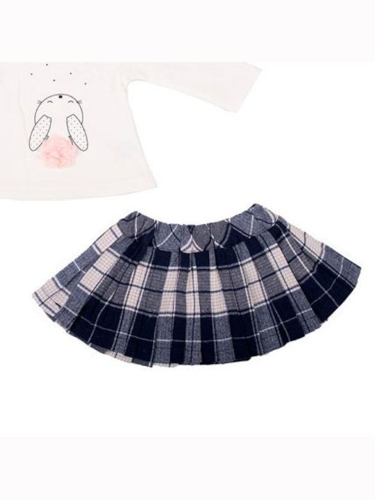 Babybol Kids Set with Skirt Winter 2pcs White