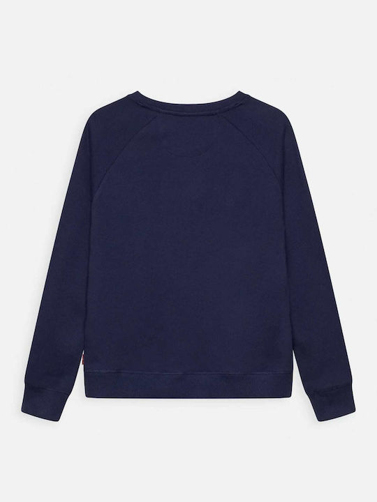 Levi's Kids Sweatshirt Navy Blue Logo Crew