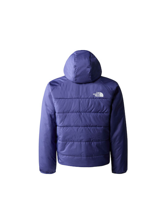 The North Face Kinderjacke Kurz Beidseitig mit Kapuze Blau Reversible