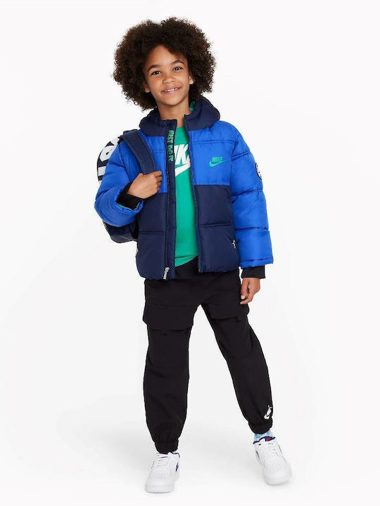 Kids' Sports Jacket Short with Hood Blue