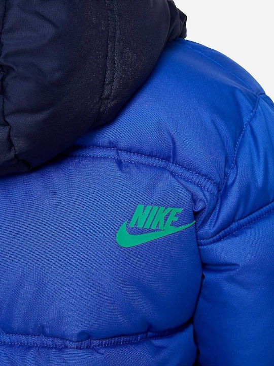 Kids' Sports Jacket Short with Hood Blue