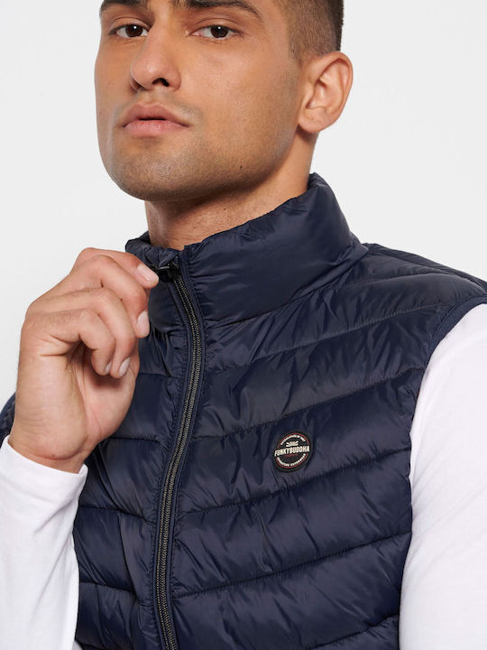 Sleeveless Jacket Puffer Navy Blue