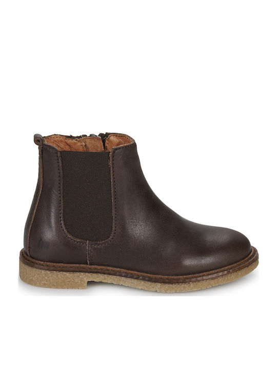 Kinderstiefel mit Reißverschluss Braun