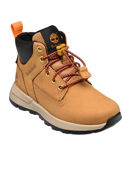 Killington Leather Kids Boots with Laces Yellow