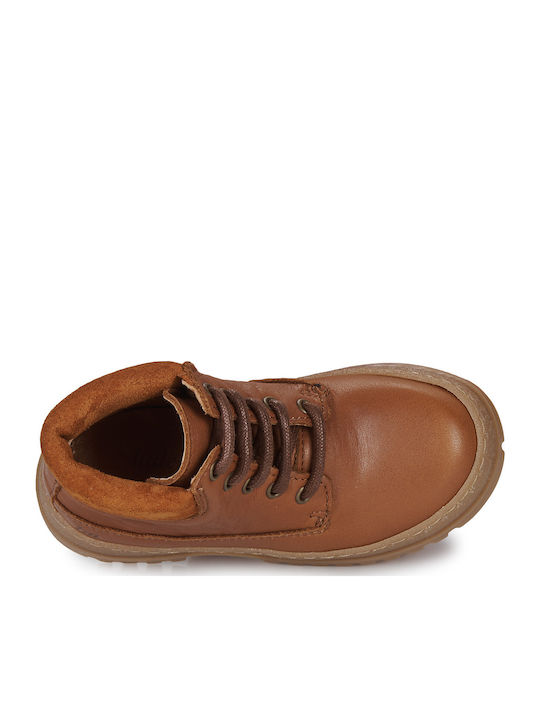 Kinderstiefel mit Reißverschluss Braun