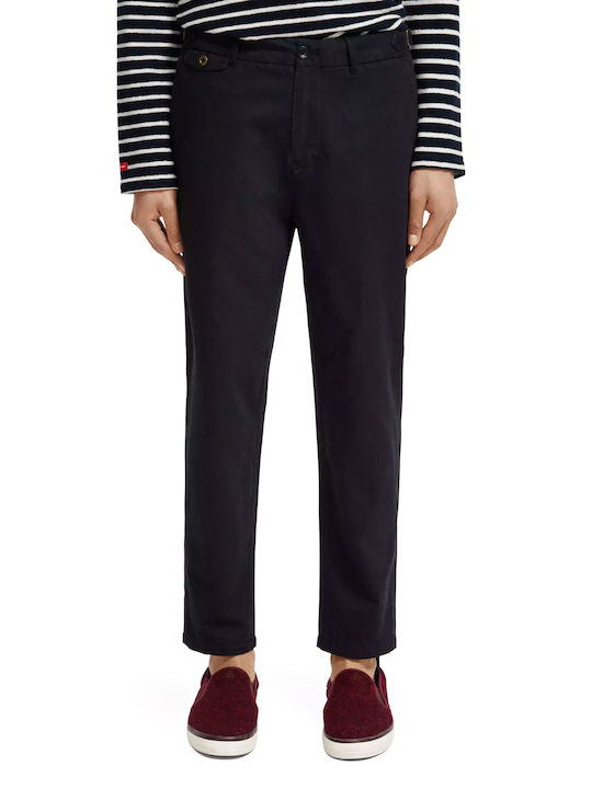 Scotch & Soda Men's Trousers Chino in Tapered Line Black