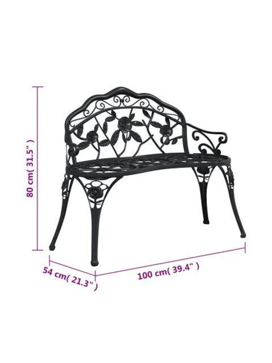 Bench Outdoor Cast Iron 100x54x80cm