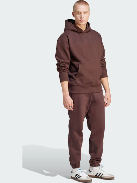 Premium Essentials Sweatpants with Elastic Brown