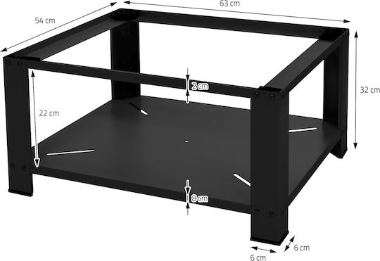 ML-Design 490009213 Βάση Πλυντηρίου από Μέταλλο 63x54εκ.