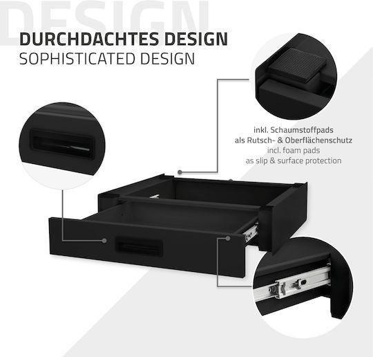 ML-Design 490009212 Съединител За Пералня/Сушилня от Метал с Чекмедже 60.5x54εκ. 1бр
