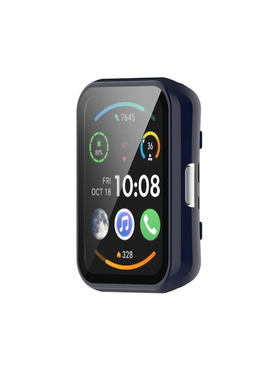 Tempered Glass Πλαστική Θήκη σε Μπλε χρώμα για το Huawei Watch Fit 2 / Fit 2 Active Tempered Glass Πλαστική Θήκη σε Μπλε χρώμα για το Huawei Watch Fit 2 / Fit 2 Active
