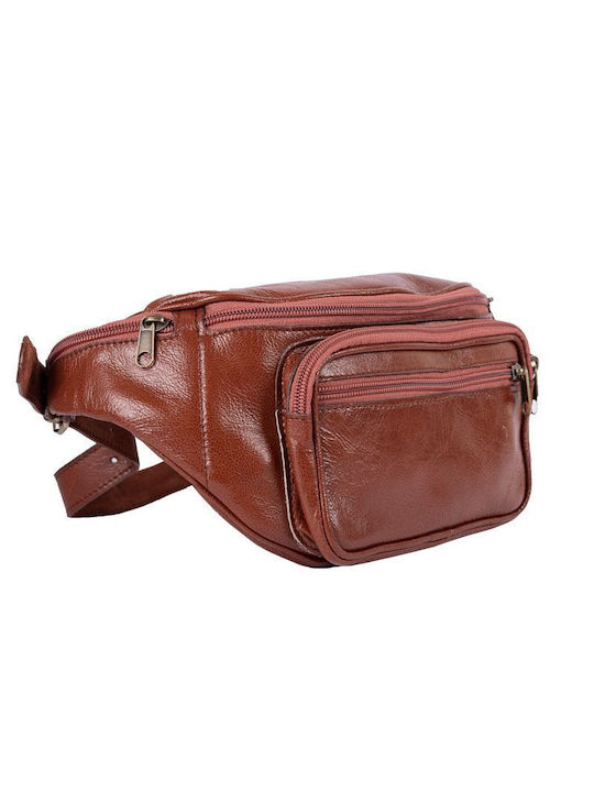 Kouros Leather Waist Bag Tabac Brown