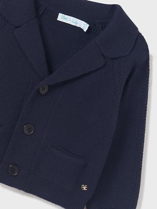 Kinder-Sweatshirtjacke Gestrickt Marineblau