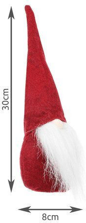 Iso Trade Weihnachtliche Kunststoff Figur Zwerge Rot Länge 8cm
