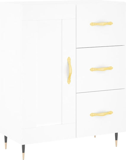 Bufet cu Sertare Alb 69.5x34x90cm