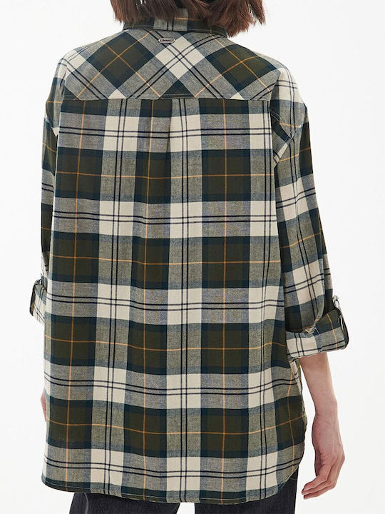 Barbour Women's Checked Long Sleeve Shirt Khaki