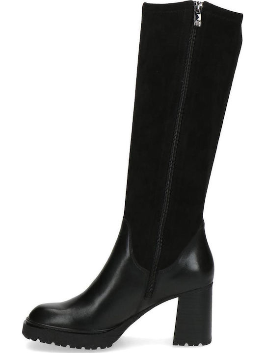 Leder Damenstiefel Schwarz