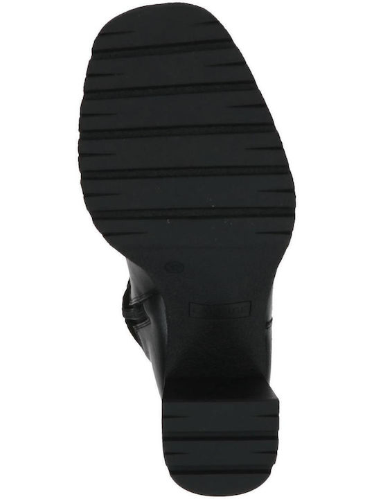 Leder Damenstiefel Schwarz