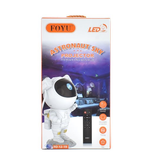 Foyu LED Детска Лампа Проектор с Проекция на Дизайни Бял