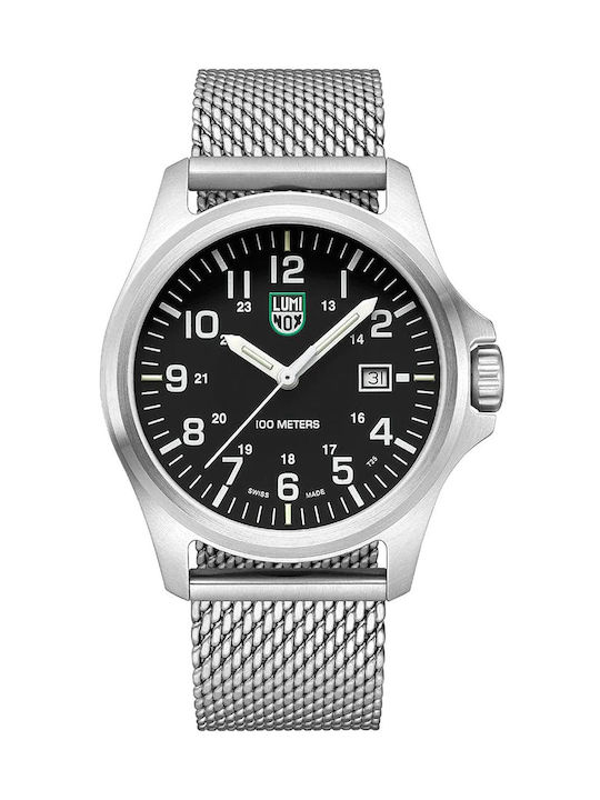 Luminox Ρολόι Μπαταρίας με Ασημί Μεταλλικό Μπρασελέ