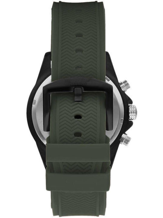 Beverly Hills Polo Club Men's Watch Battery with Green Rubber Strap