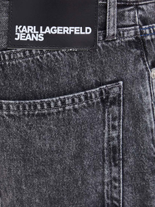 Karl Lagerfeld Ανδρικό Παντελόνι Τζιν σε Tapered Γραμμή Γκρι