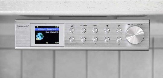 Soundmaster IR1500SI Επιτραπέζιο Ραδιόφωνο Ρεύματος DAB+ με Bluetooth Ασημί