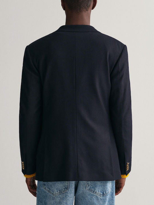 Men's Winter Suit Jacket Slim Fit Blue