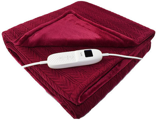 Life Villa Ruby Double Ημίδιπλη Ηλεκτρική Κουβέρτα Πλενόμενη Κόκκινη 160W 120x160εκ.