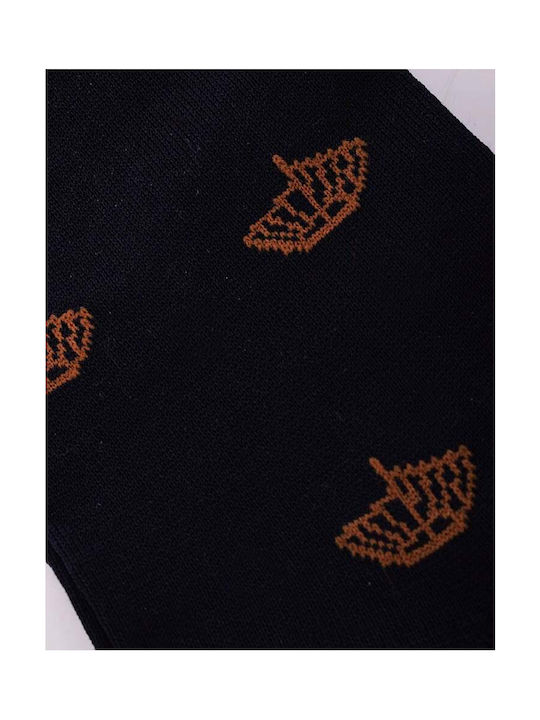 ZITROS SOCKS SOCKS 90%COTTON 10%POLYESTER DARK BLUE WITH EMBROIDERED LOGO CARINA-CAPE 300-KAP.NAVY/BEIGE